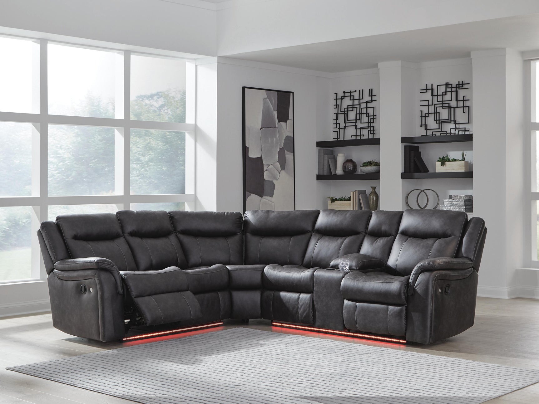 Perarrygin Carbon 2-Piece Reclining Sectional
