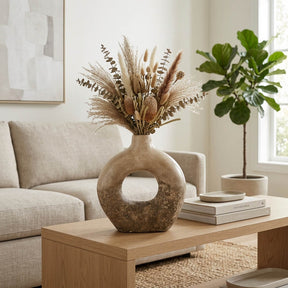 Covedale Multicolor Large Open Cut-Out Terracotta Vase