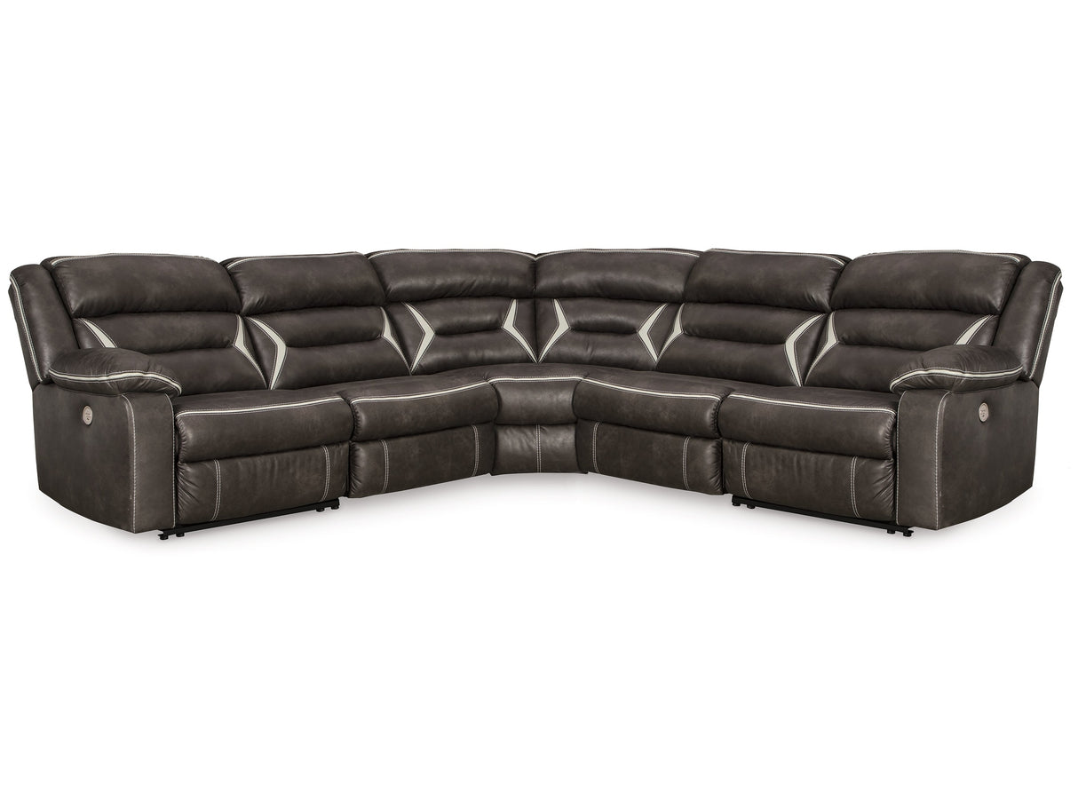 Kincord Midnight 5-Piece Power Reclining Sectional - Ornate Home