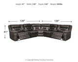 Kincord Midnight 3-Piece Power Reclining Sectional - Ornate Home