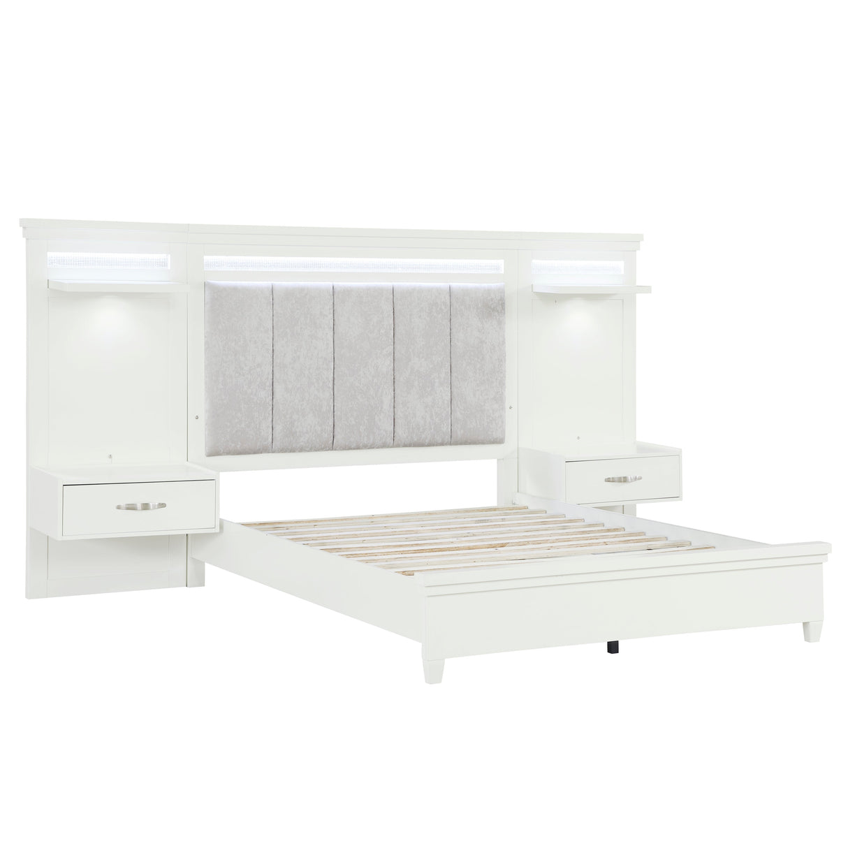 Kidman White 3-Piece Eastern King Bedroom Set - Ornate Home