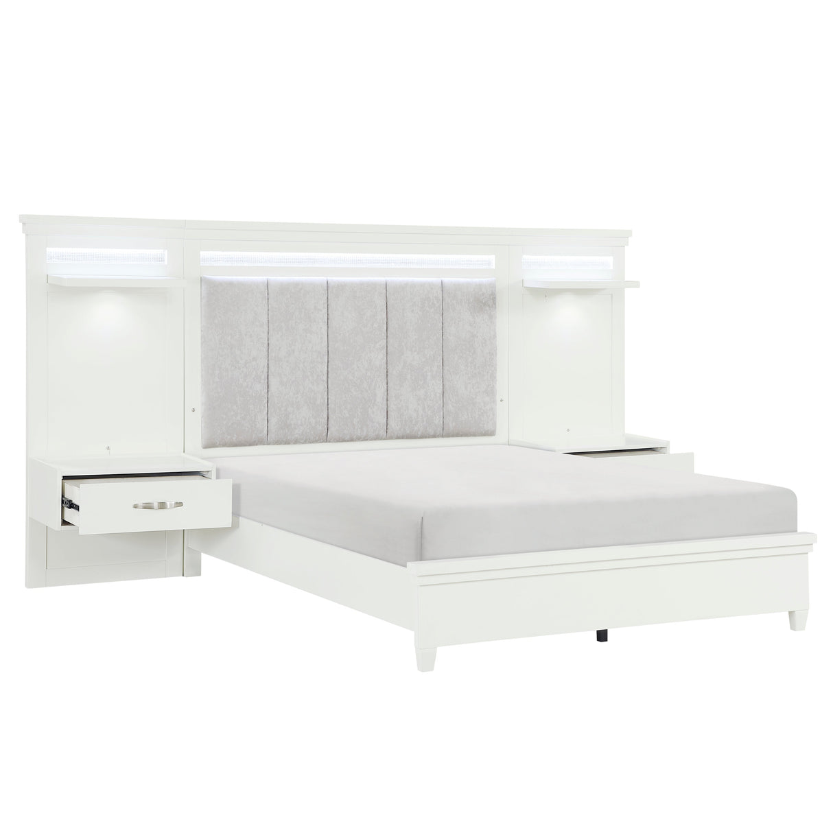 Kidman White 3-Piece Queen Bedroom Set - Ornate Home