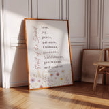 Fruit of the Spirit Floral Scripture Print