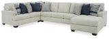 Lowder Stone 4pc Sectional with Chaise - Ornate Home