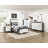 Rowan Silver Twin Platform Bed With Footboard Storage
