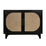 İndi Black/Tan Two-Door Cabinet