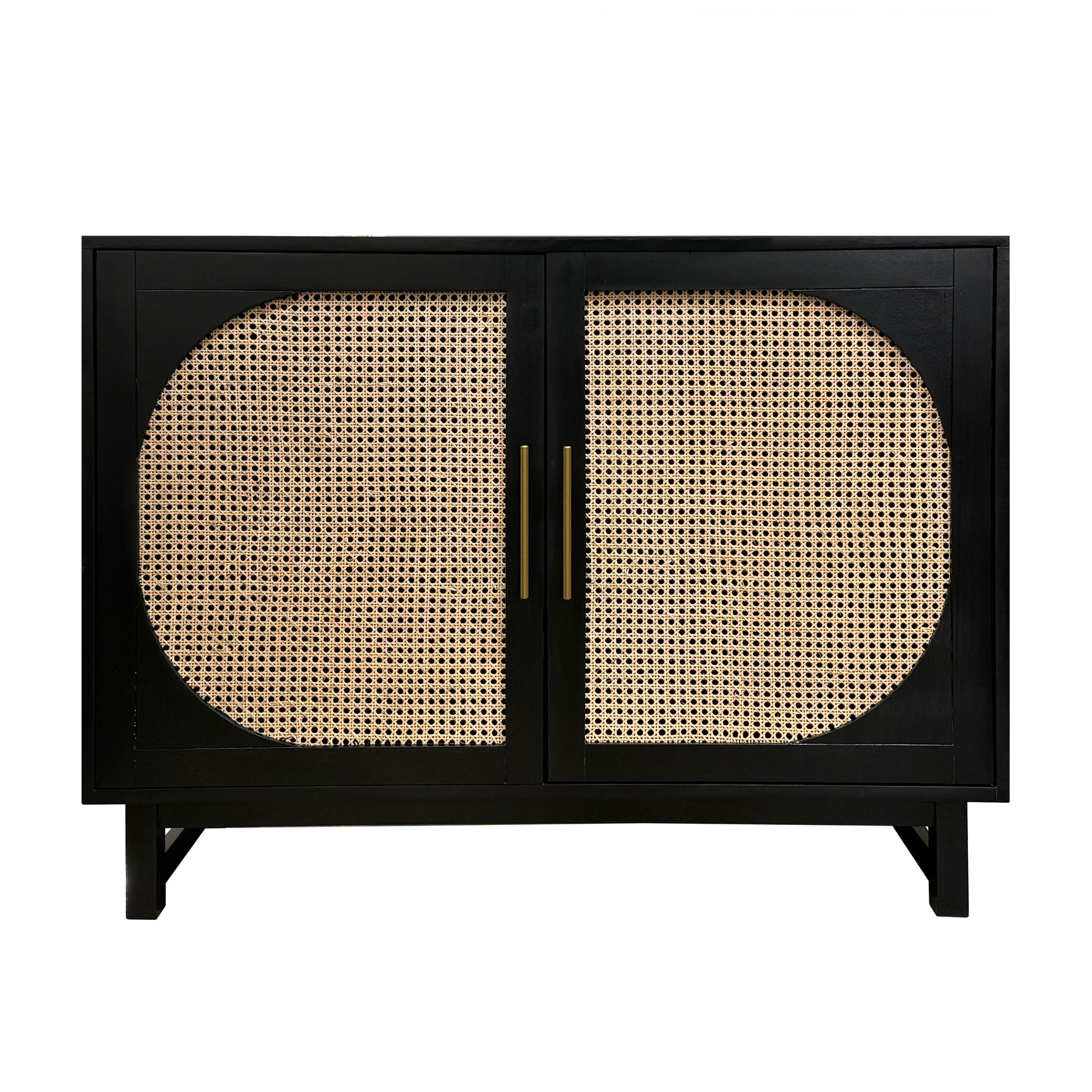 İndi Black/Tan Two-Door Cabinet