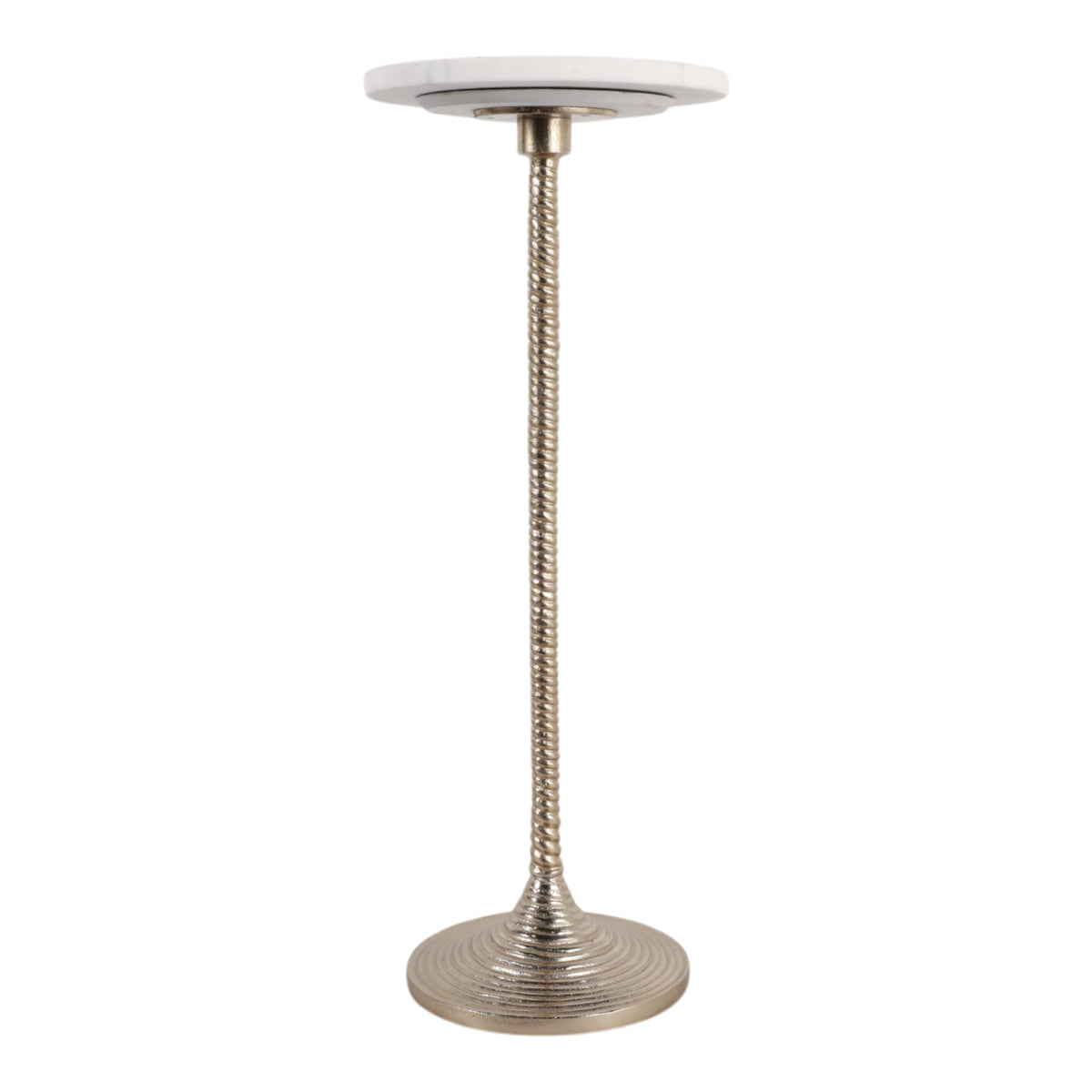 Cerritos White Banswada Drink Table with Marble Top