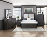 Gilbert Charcoal California King Platform Bed - Ornate Home