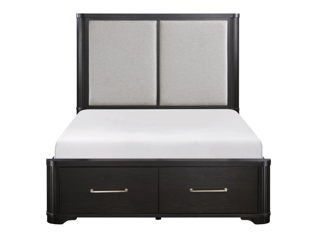 Gilbert Charcoal Queen Platform Bed - Ornate Home