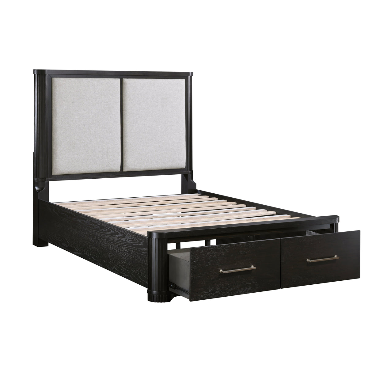 Gilbert Charcoal Queen Platform Bed - Ornate Home