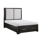 Gilbert Charcoal Queen Platform Bed - Ornate Home