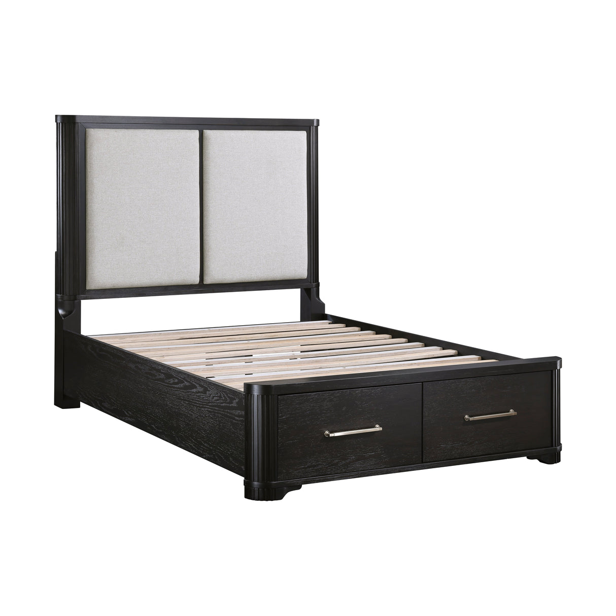 Gilbert Charcoal Queen Platform Bed - Ornate Home