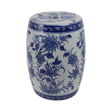 Hunterdale Blue/White Ceramic Pinwheel Flower Chinoiserie Stool