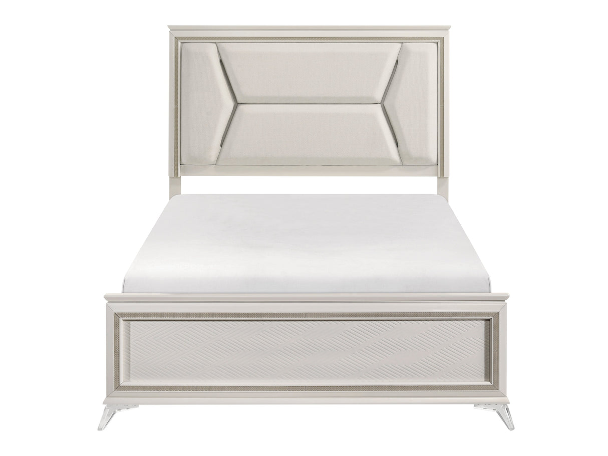 Audra White Queen Bed - Ornate Home