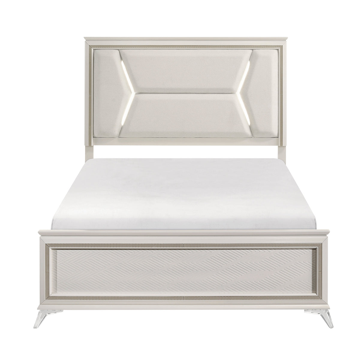 Audra White Queen Bed - Ornate Home