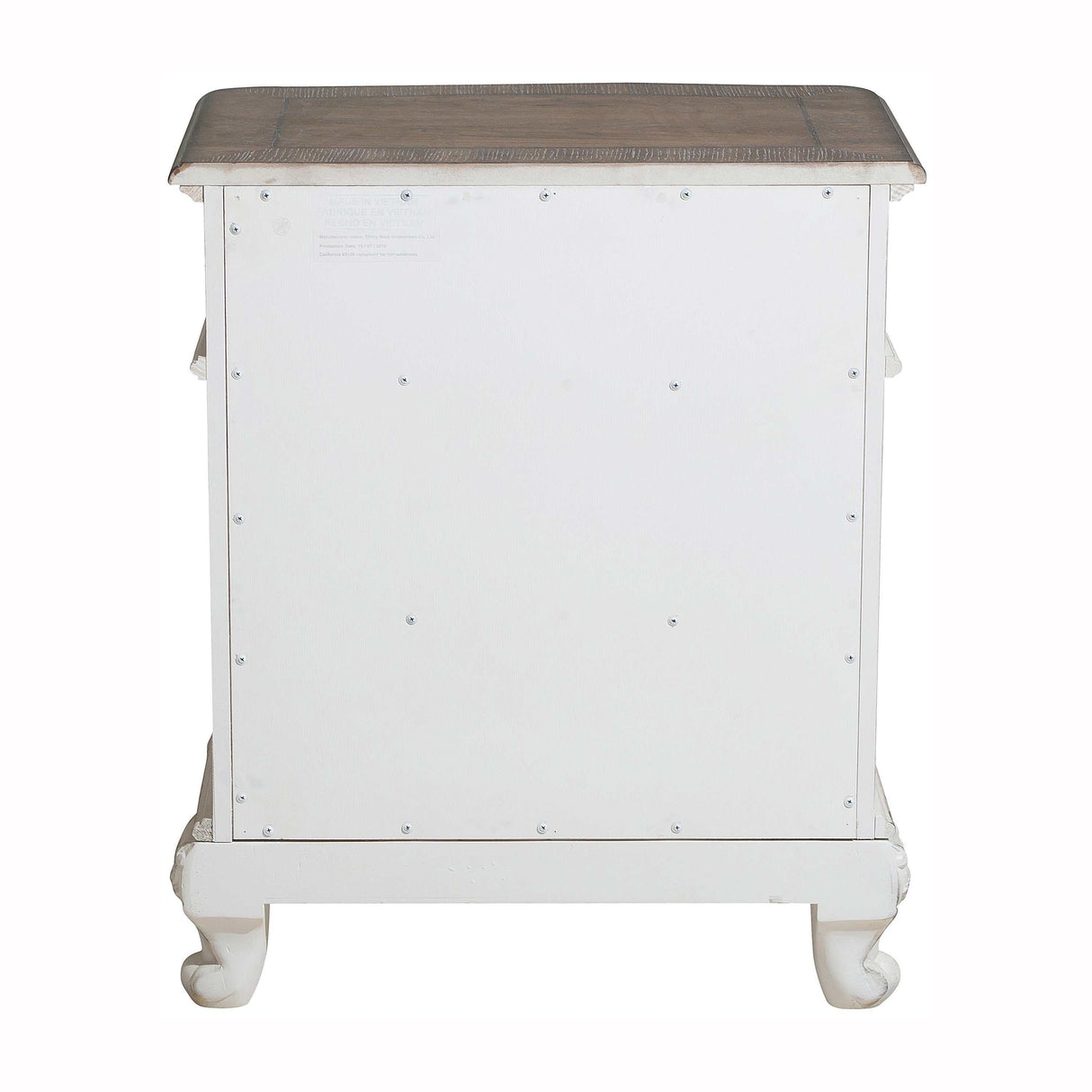 Cinderella Antique White Nightstand - Ornate Home