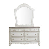 Cinderella Antique White Dresser - Ornate Home