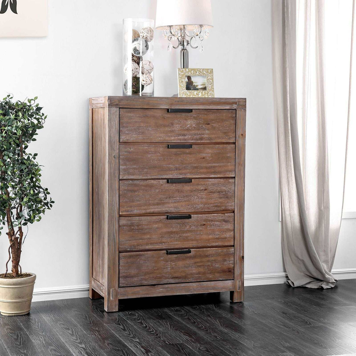 Wynton Weathered Light Oak Chest - Ornate Home