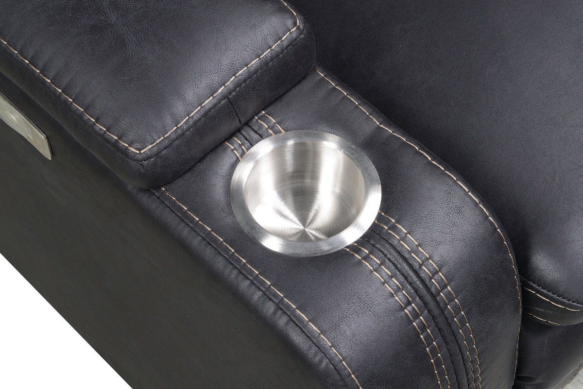 Richfield Ebony Fabric Power Reclining Sofa