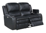 Richfield Ebony Fabric Power Reclining Loveseat