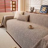 Natural Textured Linen Couch Cover, Breathable & Hypoallergenic Furniture Protector