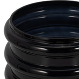 Angwin Black Glass Scallop Vase