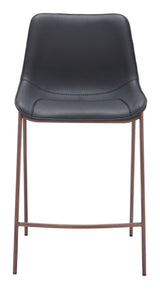 Magnus Black & Walnut Counter Stool (Set of 2)