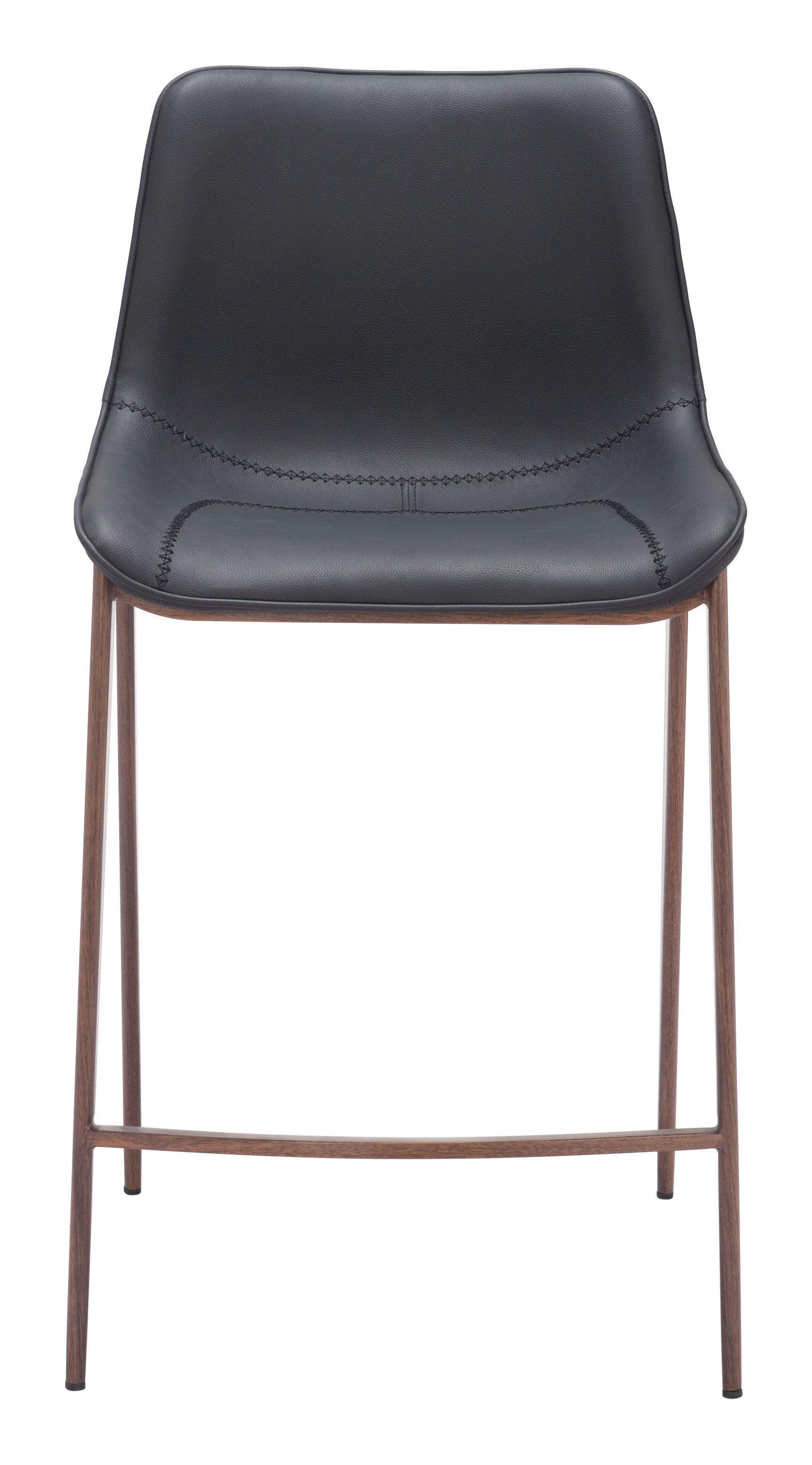 Magnus Black & Walnut Counter Stool (Set of 2)