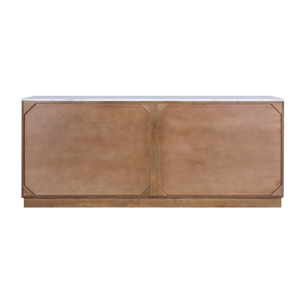 Point Arena White/Brown Arch 4-Door Cabinet