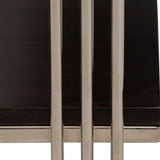 Coleman Brown Metal and Wood Three Tier Side Table