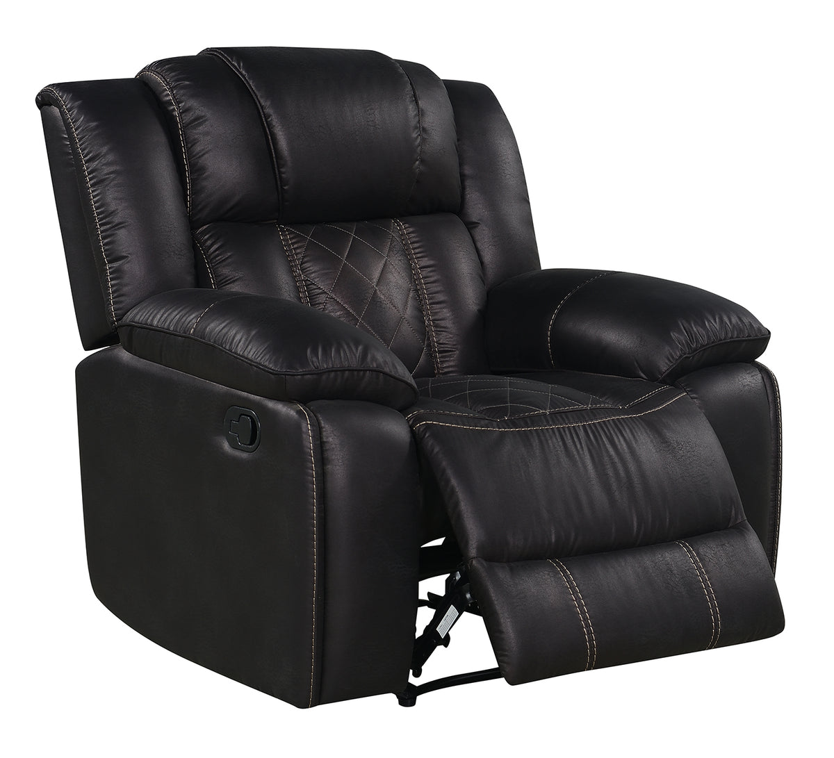 Boulder Ebony Fabric Gliding Reclining Chair