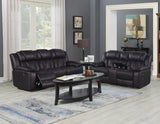 Boulder Ebony Fabric Reclining Sofa & Loveseat