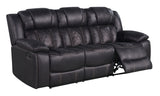Boulder Ebony Fabric Reclining Sofa