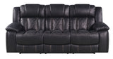 Boulder Ebony Fabric Reclining Sofa