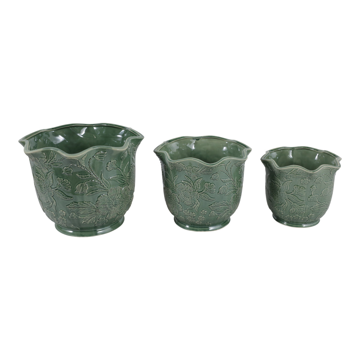 Claybrook Green Planters (Set of 3)