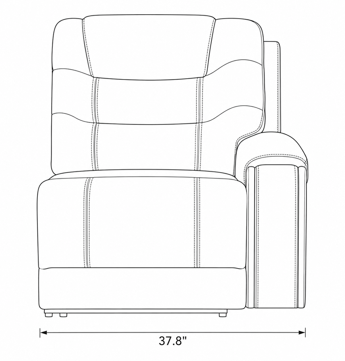 Cedar Brown Fabric 6-Pc Dual Power Reclining Sectional with 2 Power Recliners