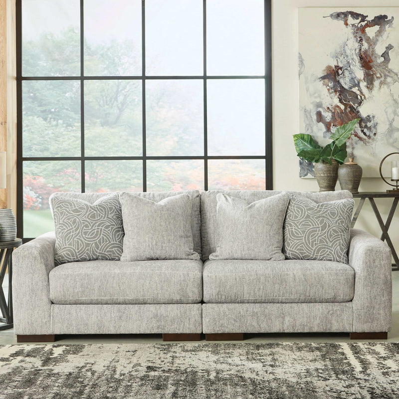 (Online Special Price) Regent Park Pewter Sectional Loveseat - Ornate Home