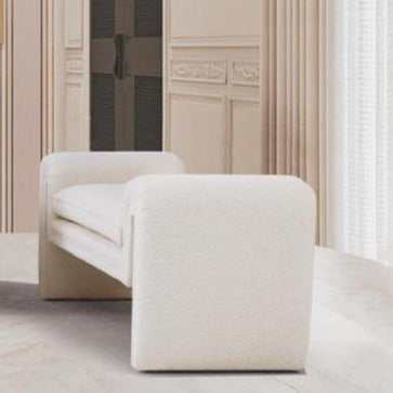 Ventura Ivory Boucle Uph. Designer Living Room Set - Ornate Home