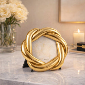 Diamond Bar Gold Twisted Photo Frame