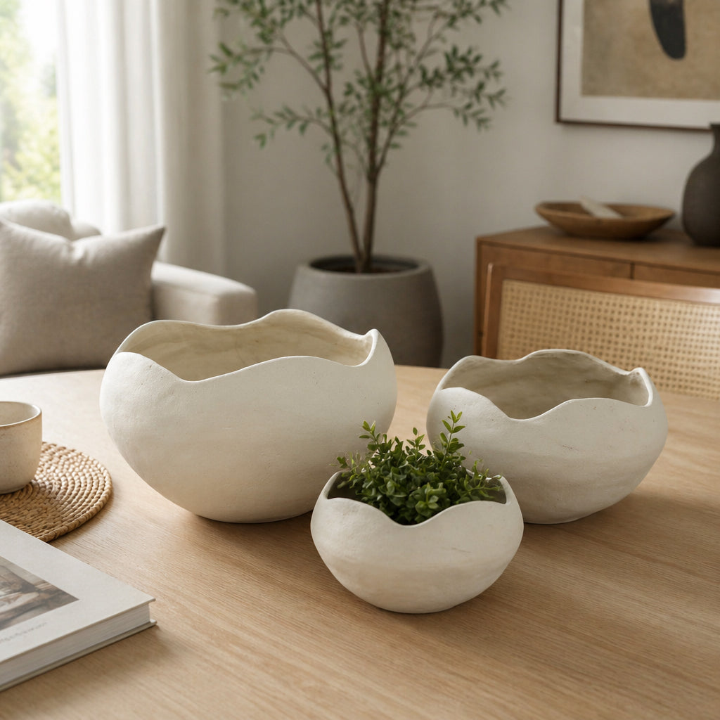 Hollyside Ivory/White Bowls (Set of 3)