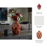Mulford Red/Gold Ceramic Vase