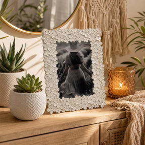 Broderick Ivory/Gold Floral Photo Frame