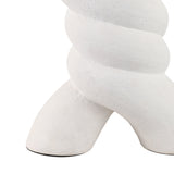 Monola White Twisted X Shape Terracotta Vase