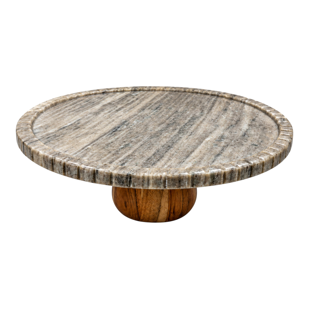 Newville Brown/Gray Marble Cake Stand