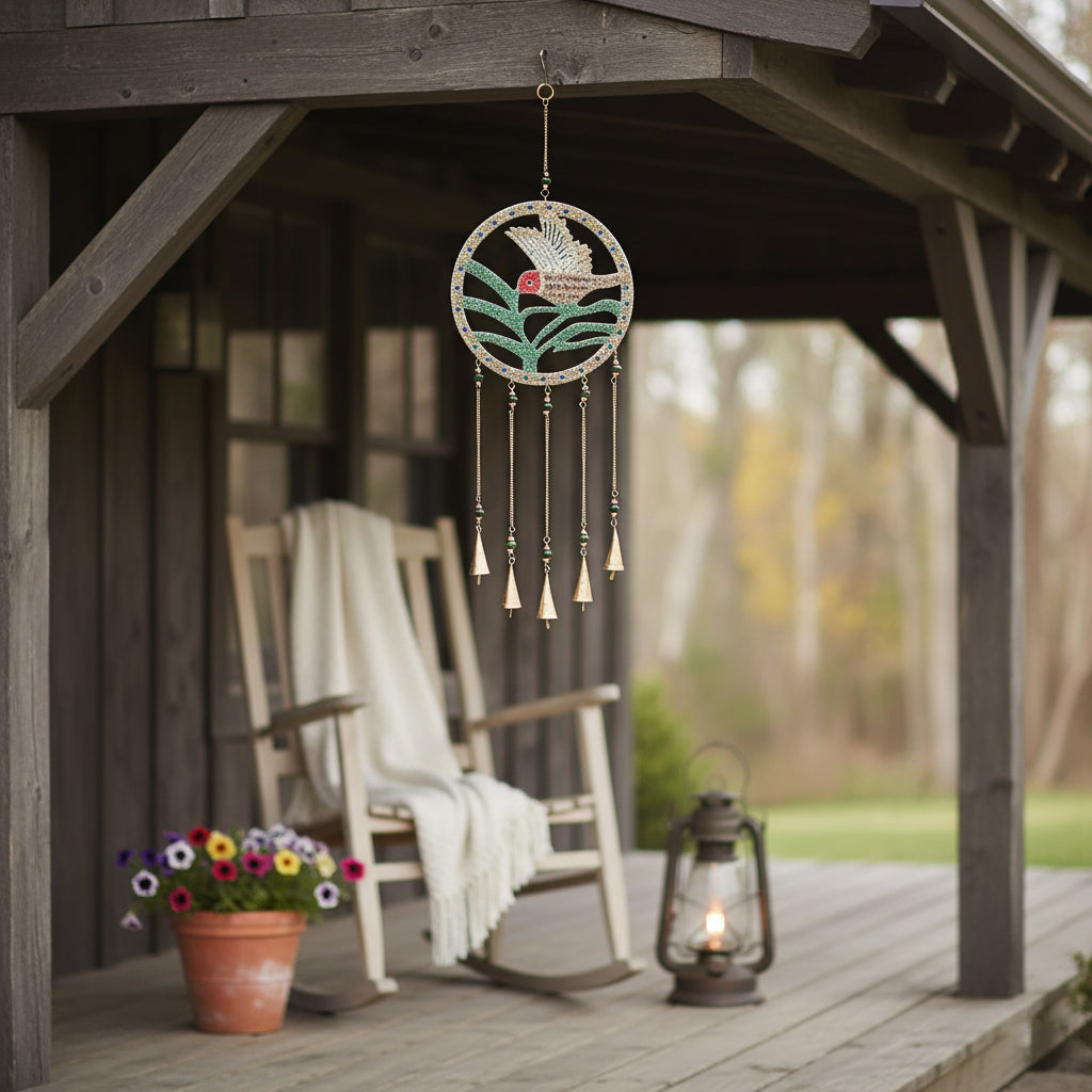 Theabrook Green/Pink/Gold Wind Chime