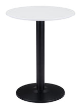 Alto White & Black Bistro Table