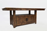Cannon Valley Distressed Brown High/Low Dining Table w/ 4 Stools