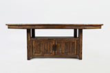 Cannon Valley Distressed Brown High/Low Dining Table w/ 4 Stools
