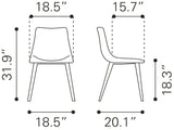 Daniel Vintage Black Dining Chair (Set of 2)